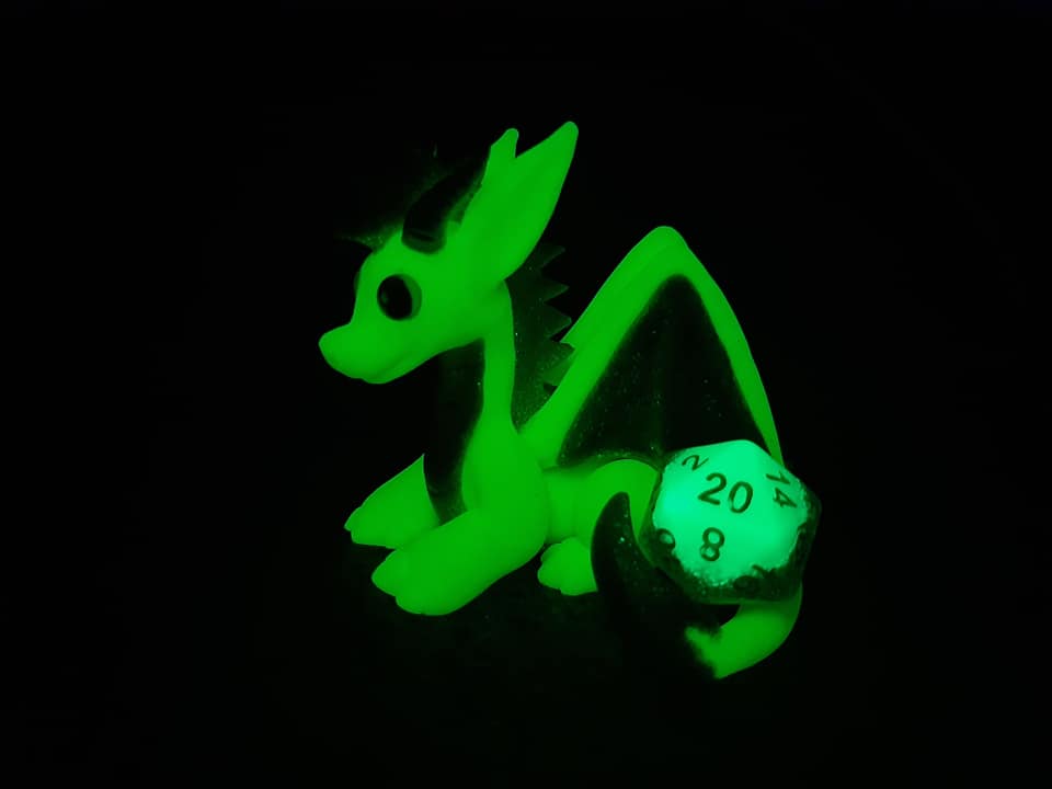 Glowing dice dragon