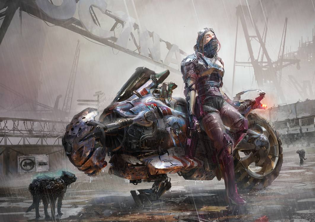 Motorbike Cyberpunk by Ptitvinc