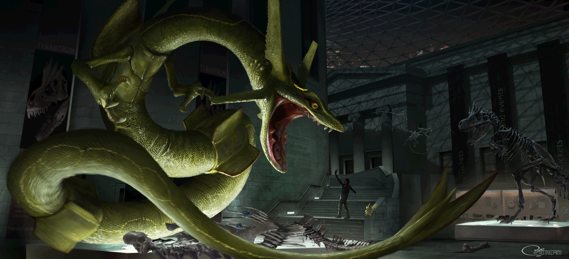 Detective Pikachu - Rayquaza Museum by RJ Palmer