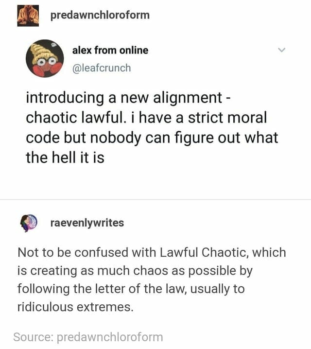 #12 - Chaotic Lawful vs Lawful Chaotic