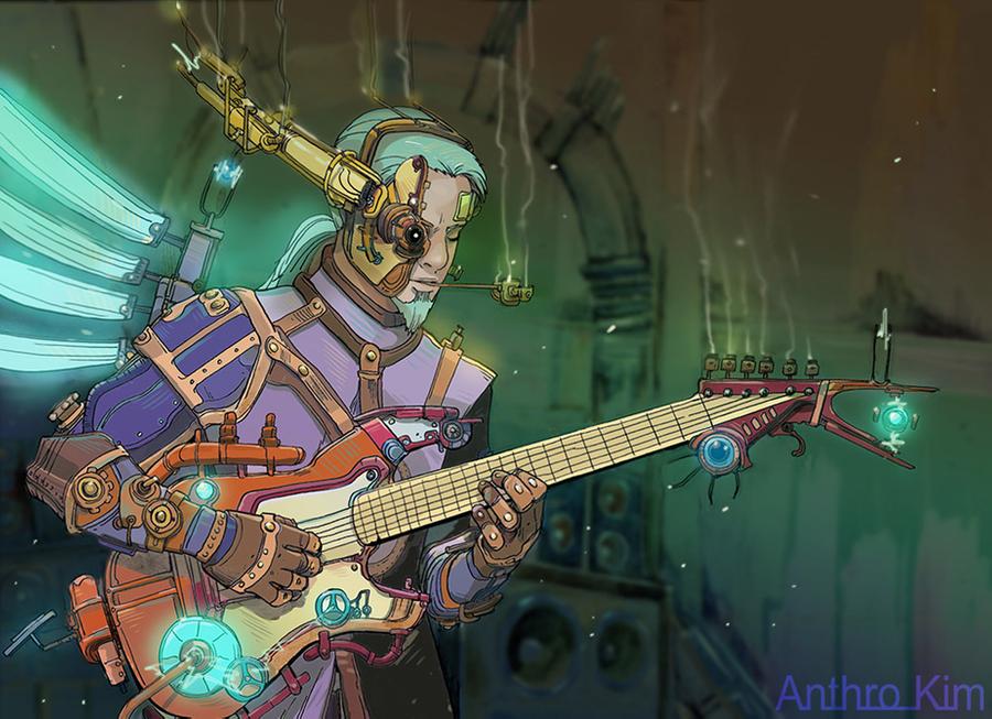 Steampunk Guitarist (Monsterologue project) by Anthro Kim