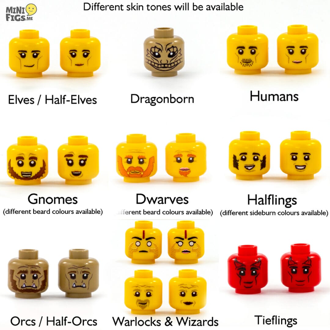 D&D lego heads