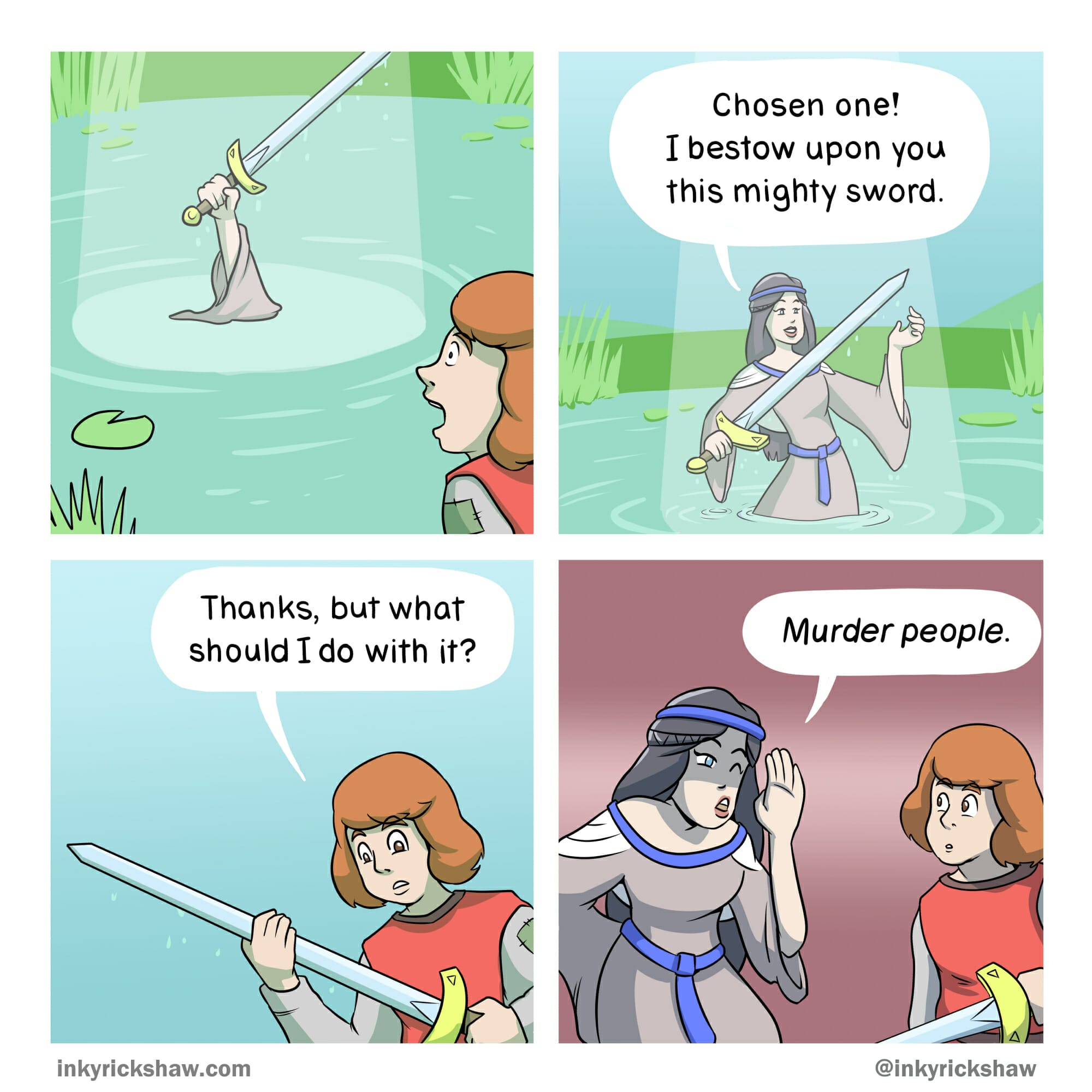 I bestow upon you this mighty sword