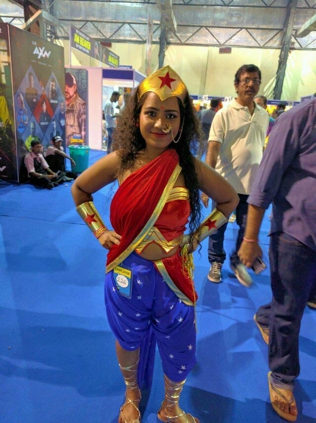 Lady Shimomo as Wonder Woman.