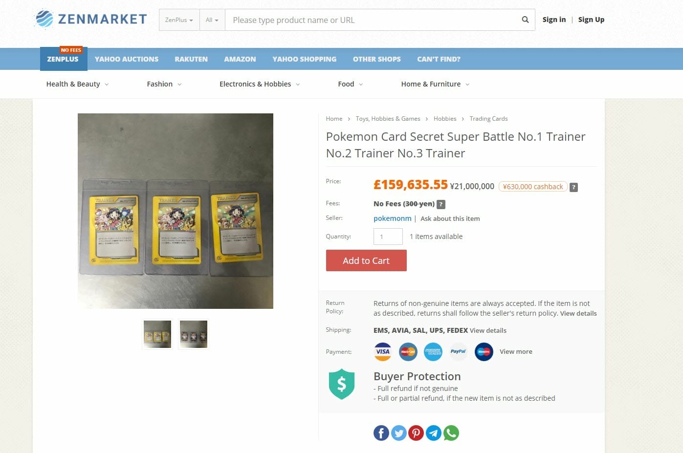 £160,000 for a Pokemon card