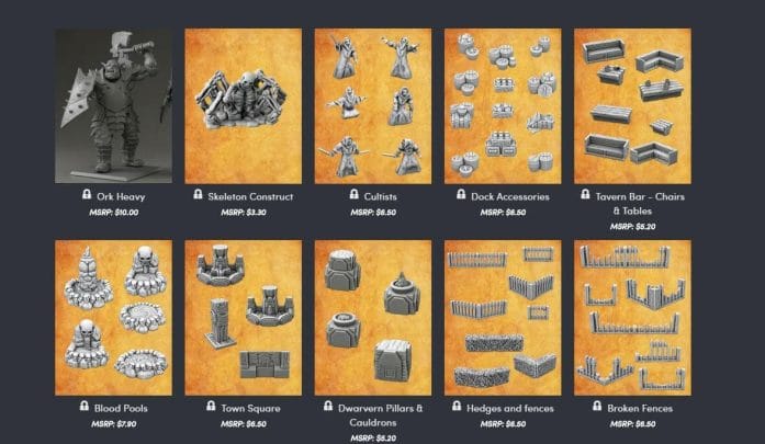 Fantasy 3D printable models