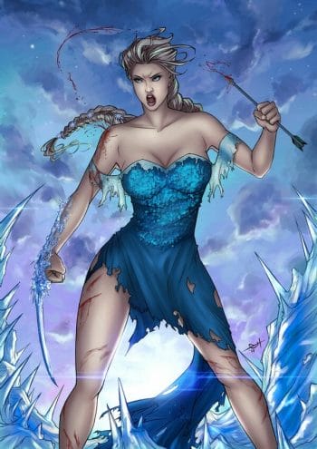 Frozen - Queen Elsa (Berserker version) by eHillustrations