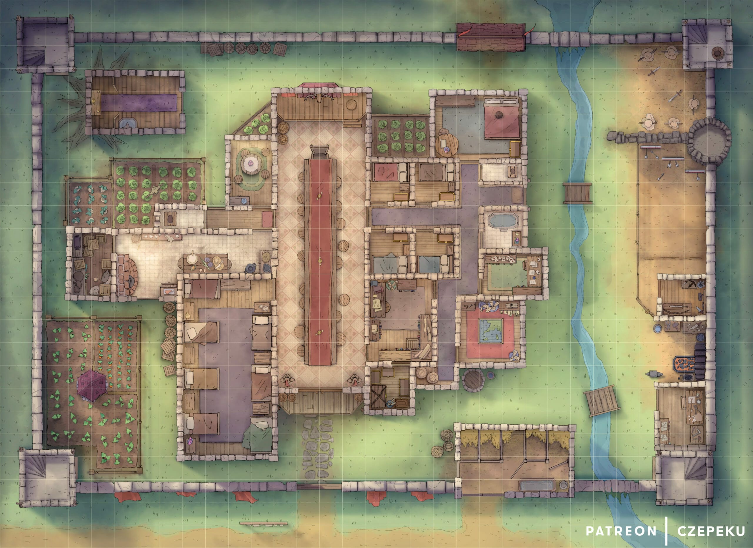 52 free and stunning battle maps from Cze and Peku