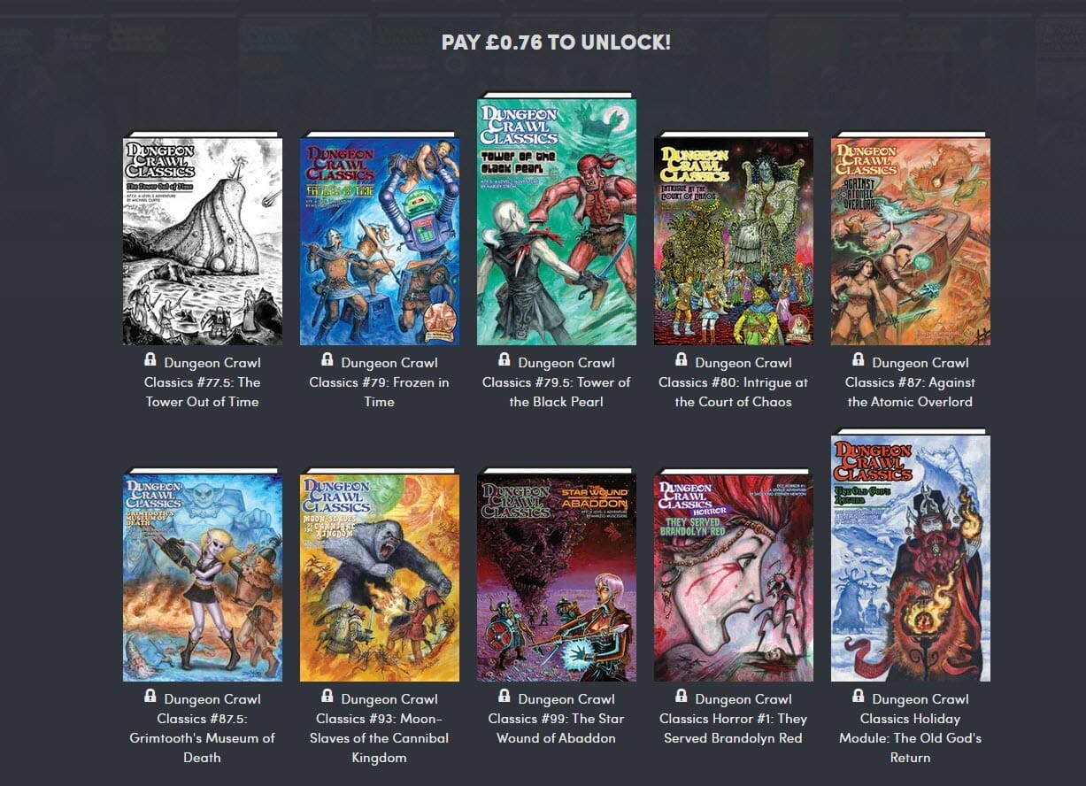 Dungeon Crawl Classics Humble Bundle