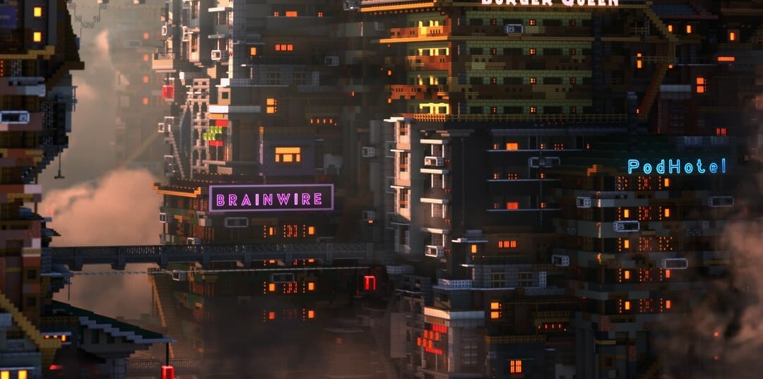 Incredibly detailed cyberpunk cityscape built in Minecraft