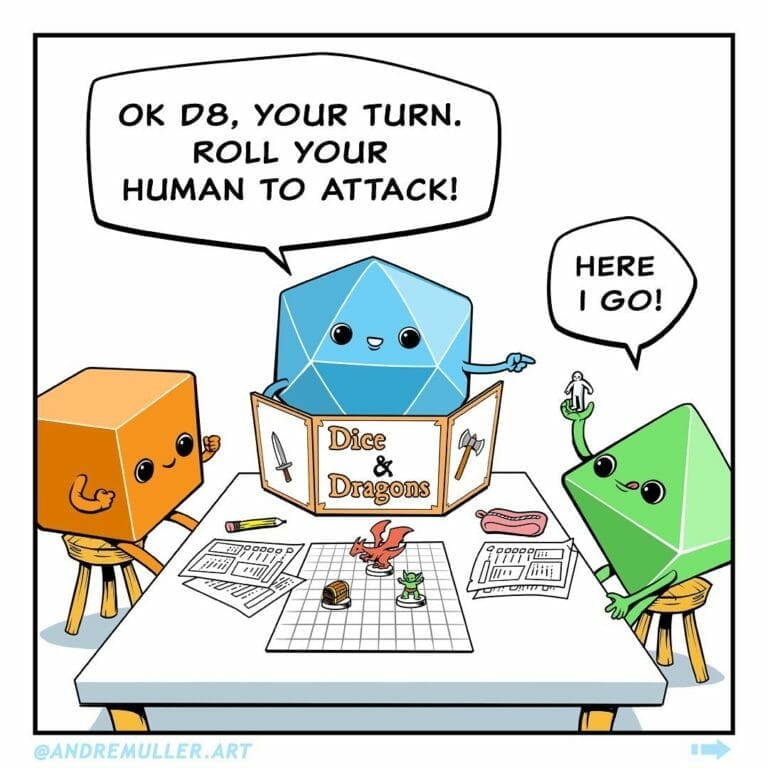 Andre Muller In an alternative world, dice roll humans