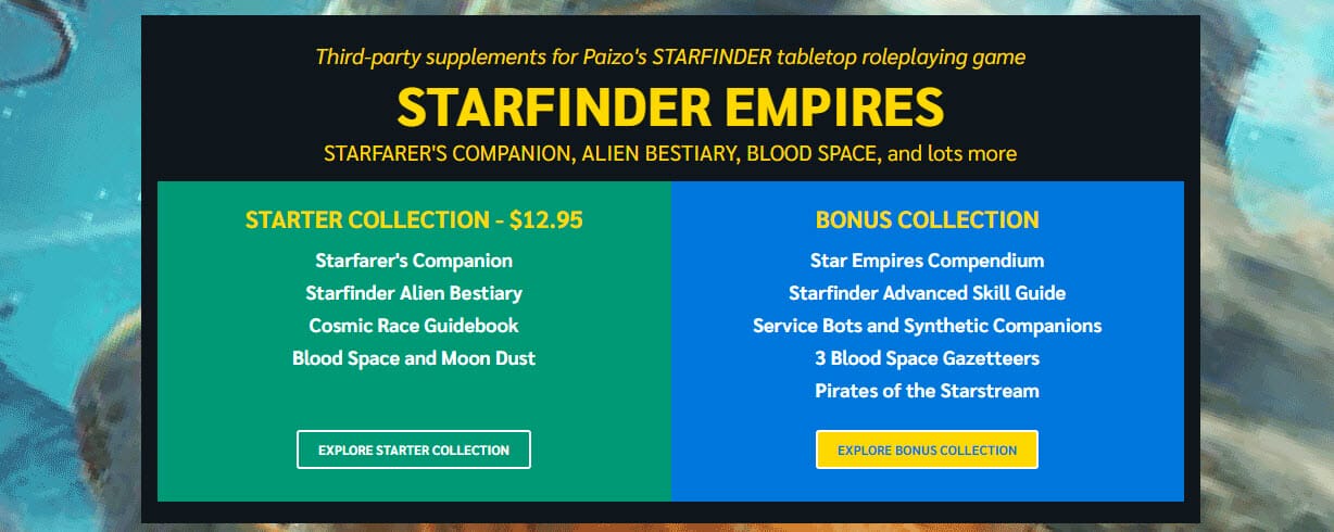 The Bundle of Holding is brimming with third-party Starfinder supplements