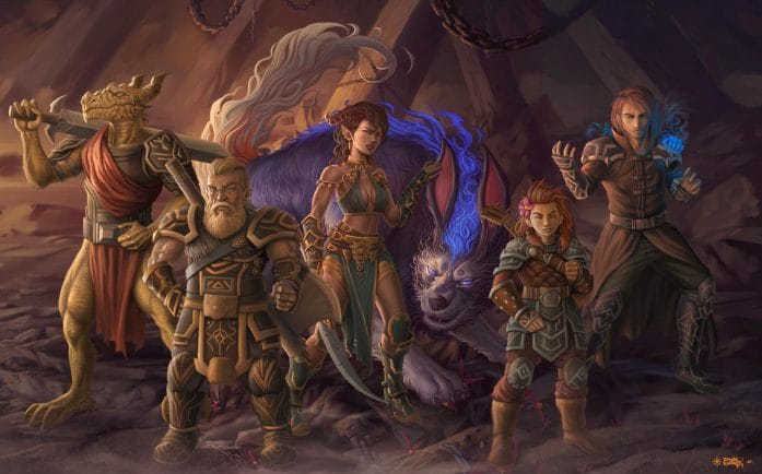 Dungeons and Dragons group commission Art by feintbellt