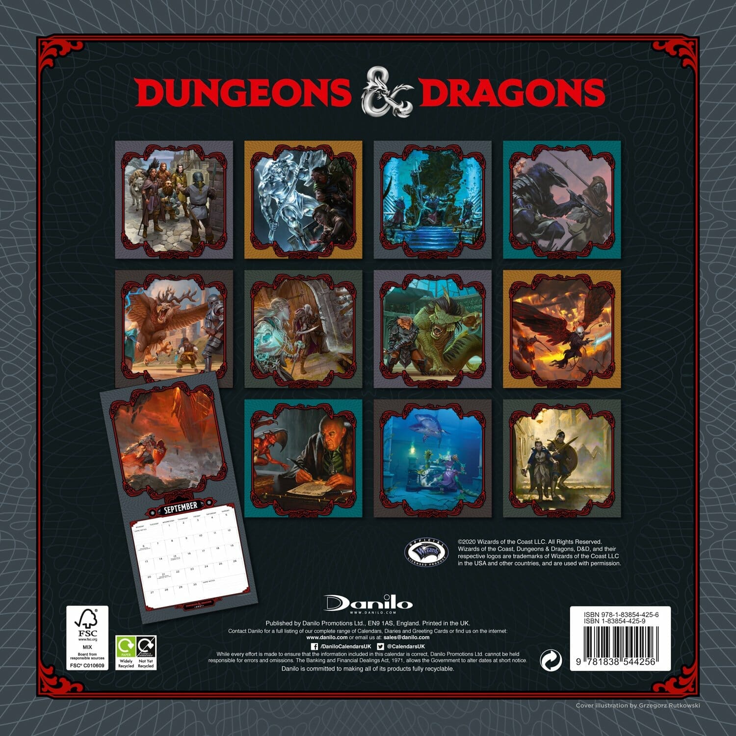 Official D&D 2021 calendar released by Wizards of the Coast and Danilo