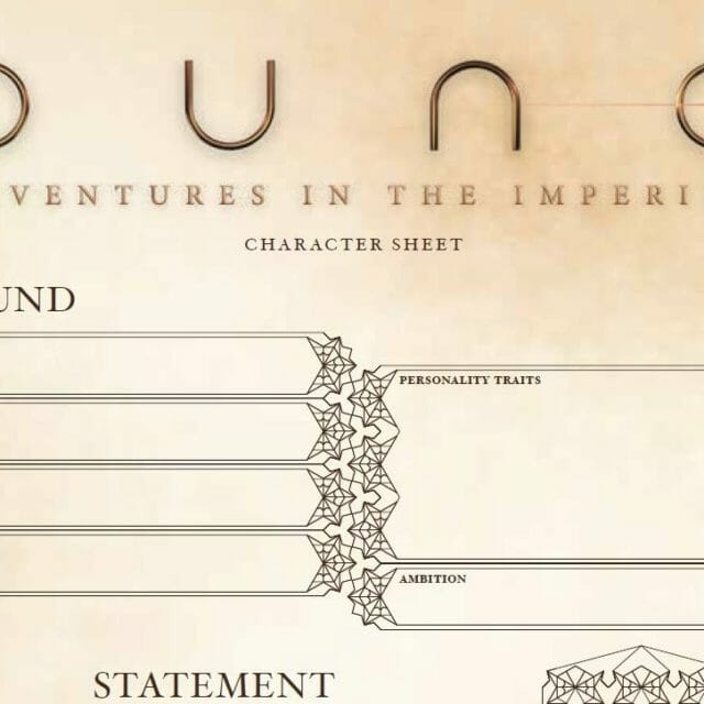 Dune RPG Character Sheet