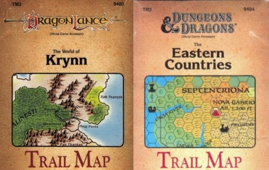 Wizards of the Coast make two old - The World Of Krynn And Eastern Trail Maps 554x350 eastern trail map