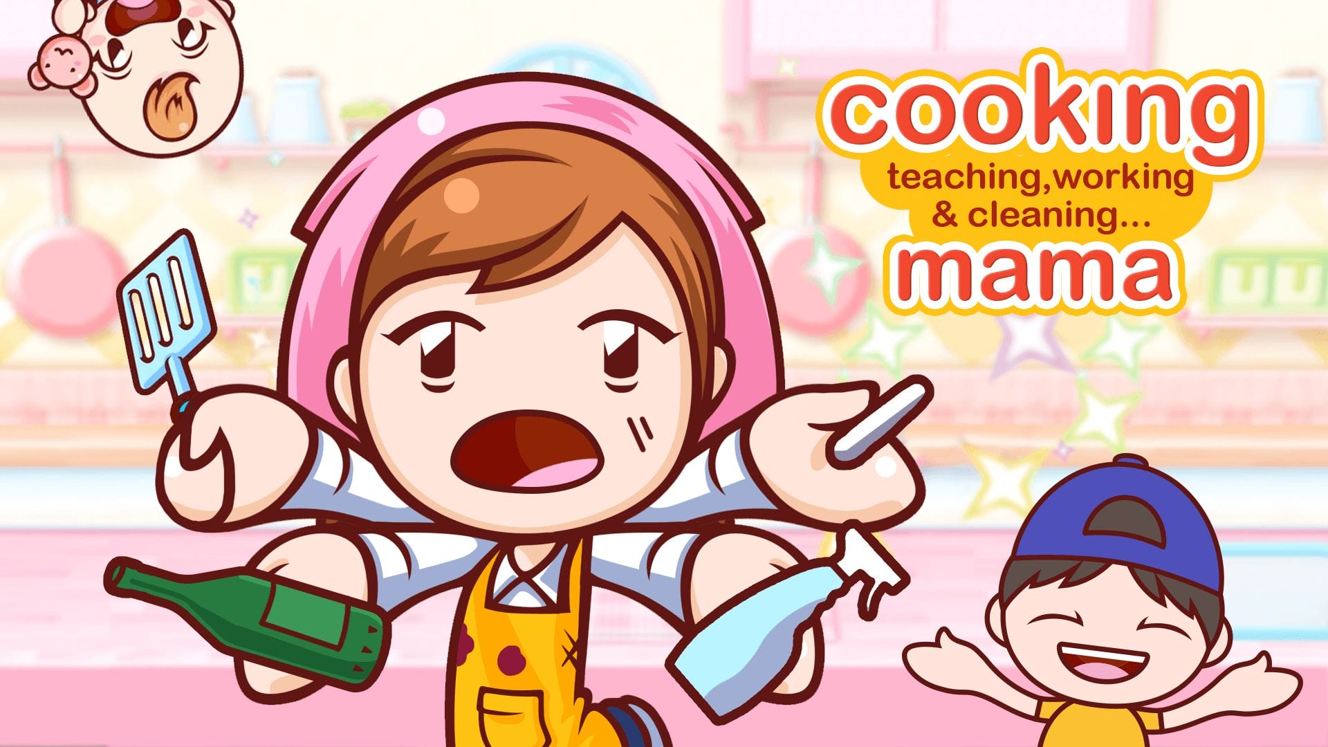 Cooking (teaching, working, and cleaning) Mama