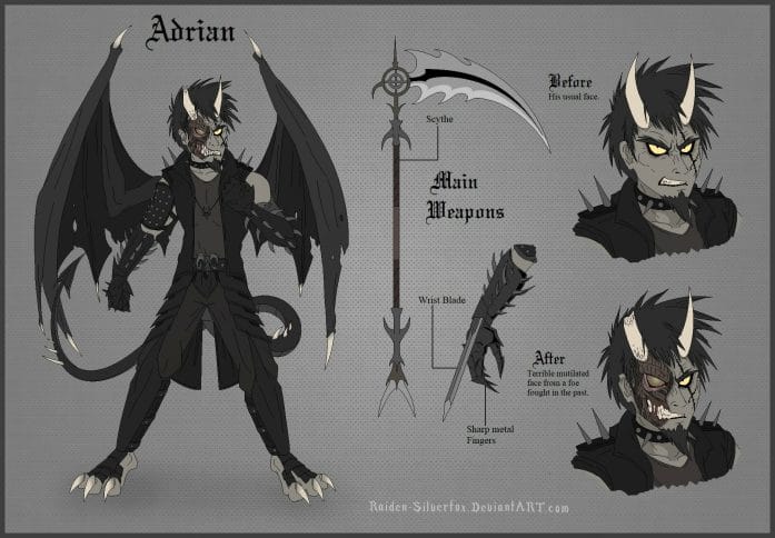 OC Character Reference Sheet 2016: Adrian</a> by Raiden-Silverfox