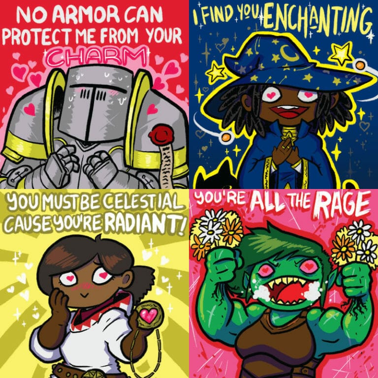 dnd valentines day dice