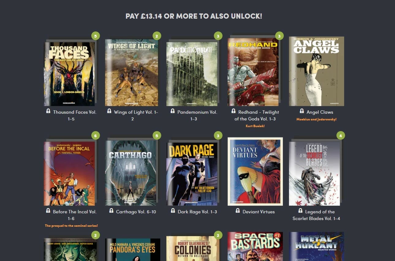 Moebius and other ebooks from Humanoids in Humble Bundle deal