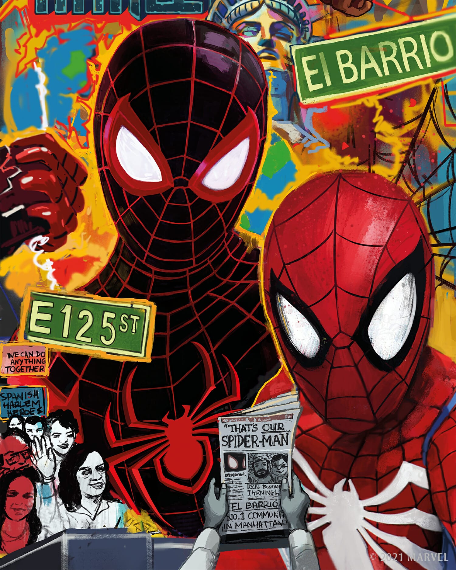 Marvel's Spider-Man: Miles Morales The Art of the Game  -- © 2021 MARVEL © 2021 Sony Interactive Entertainment LLC Game developed by Insomniac Games, Inc.