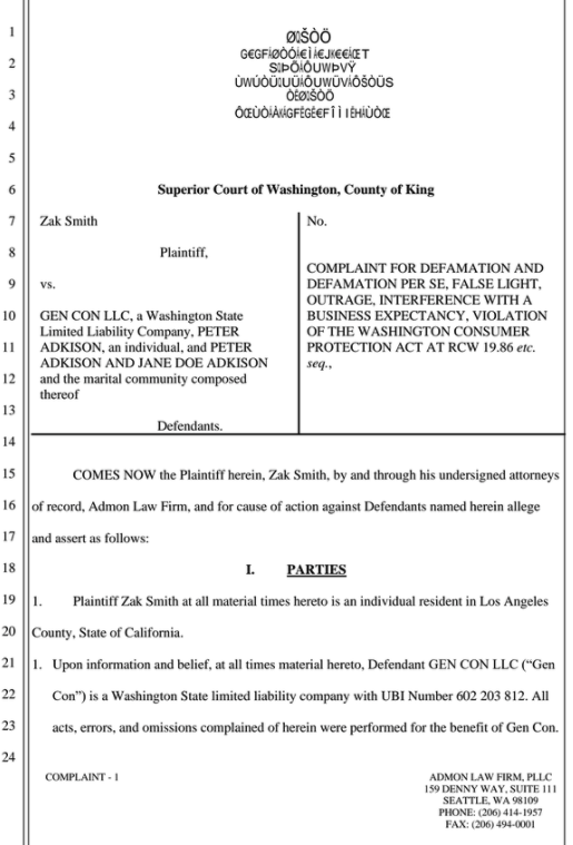 Zak Smith vs Gen Con