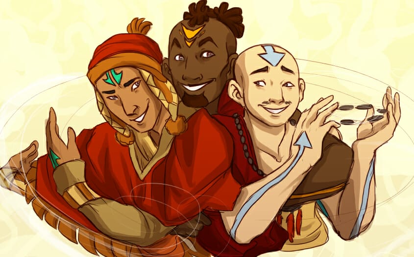 Famous Air Nomad Avatars (Tornar, Koz, Jian) by Avield.