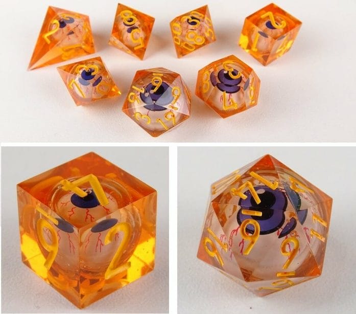 Orange eye dice