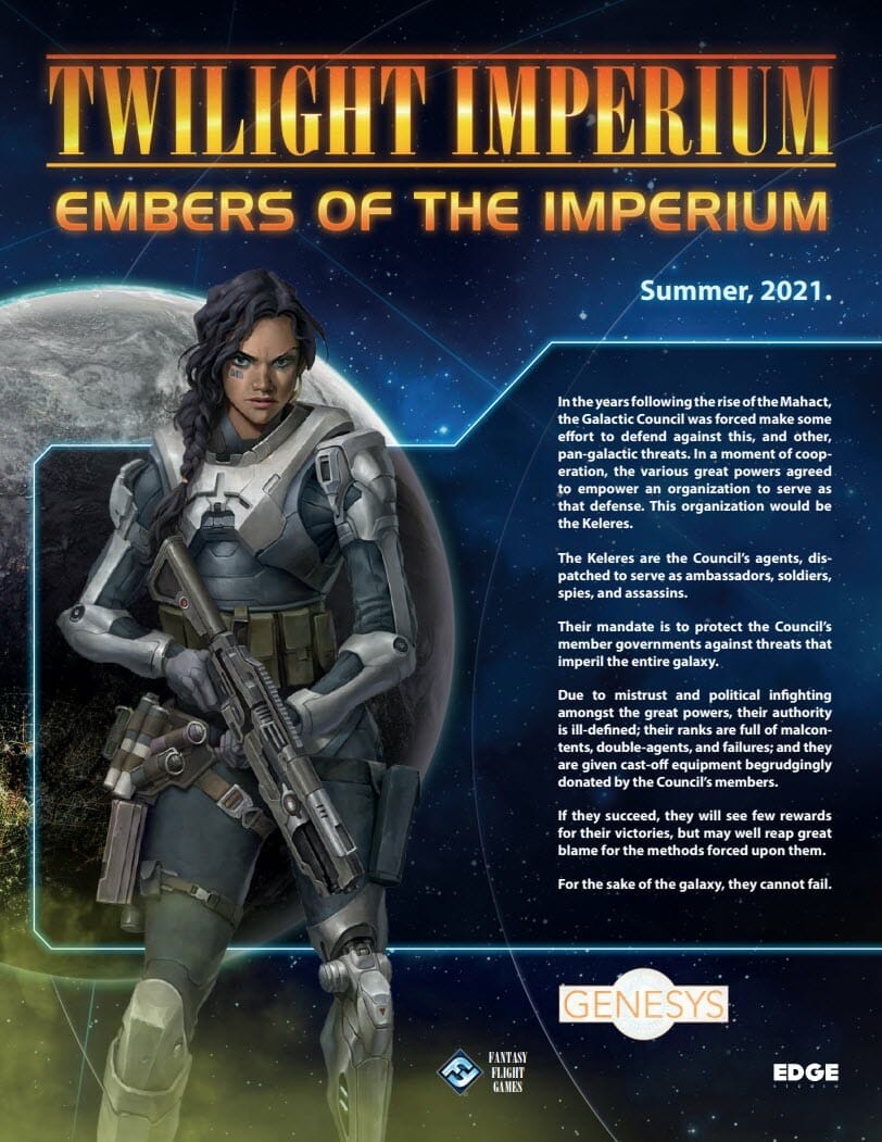 Twilight Imperium: Embers of the Imperium RPG confirmed for summer 2021