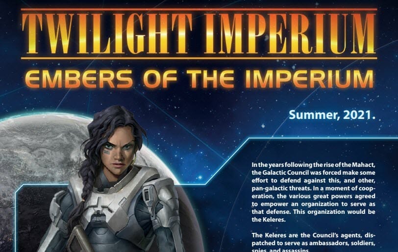 Twilight Imperium: Embers of the Imperium RPG confirmed for summer 2021