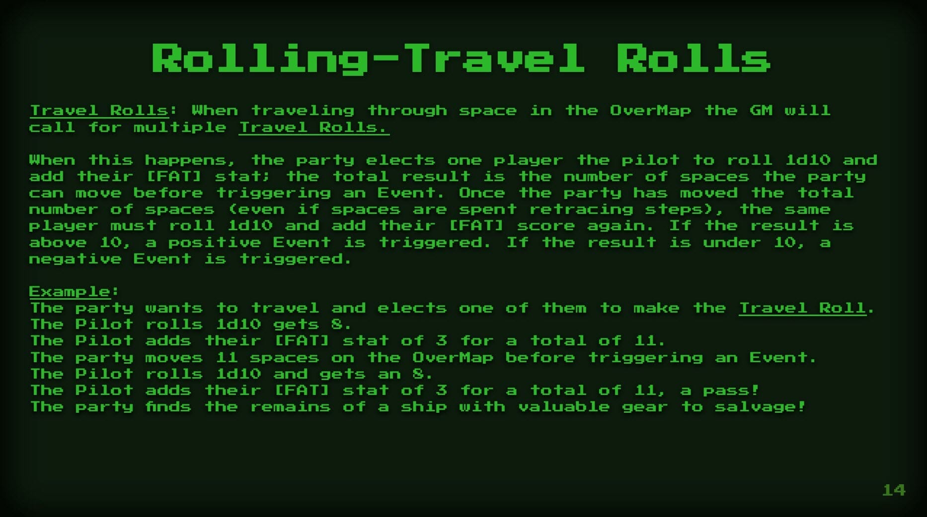 Travel Rolls