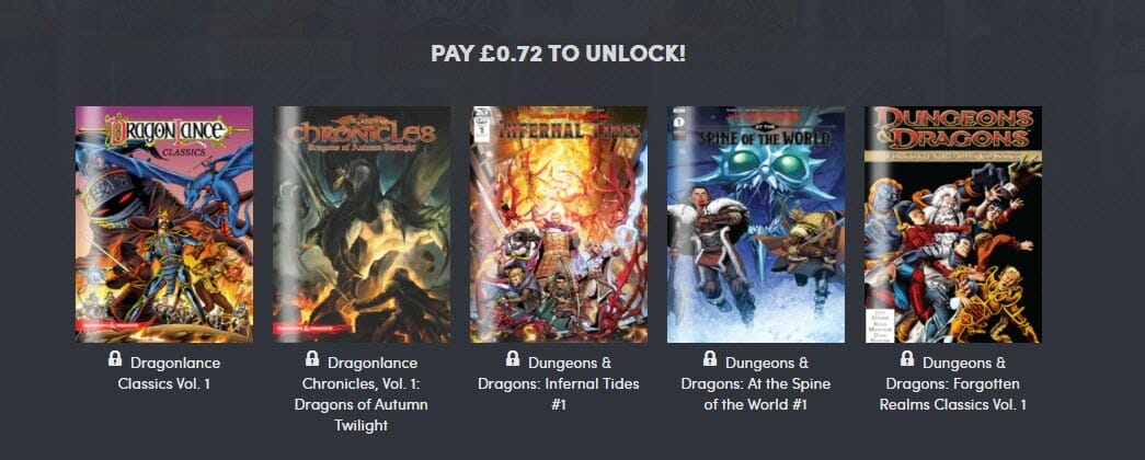 D&D - Pay £0.72 tier