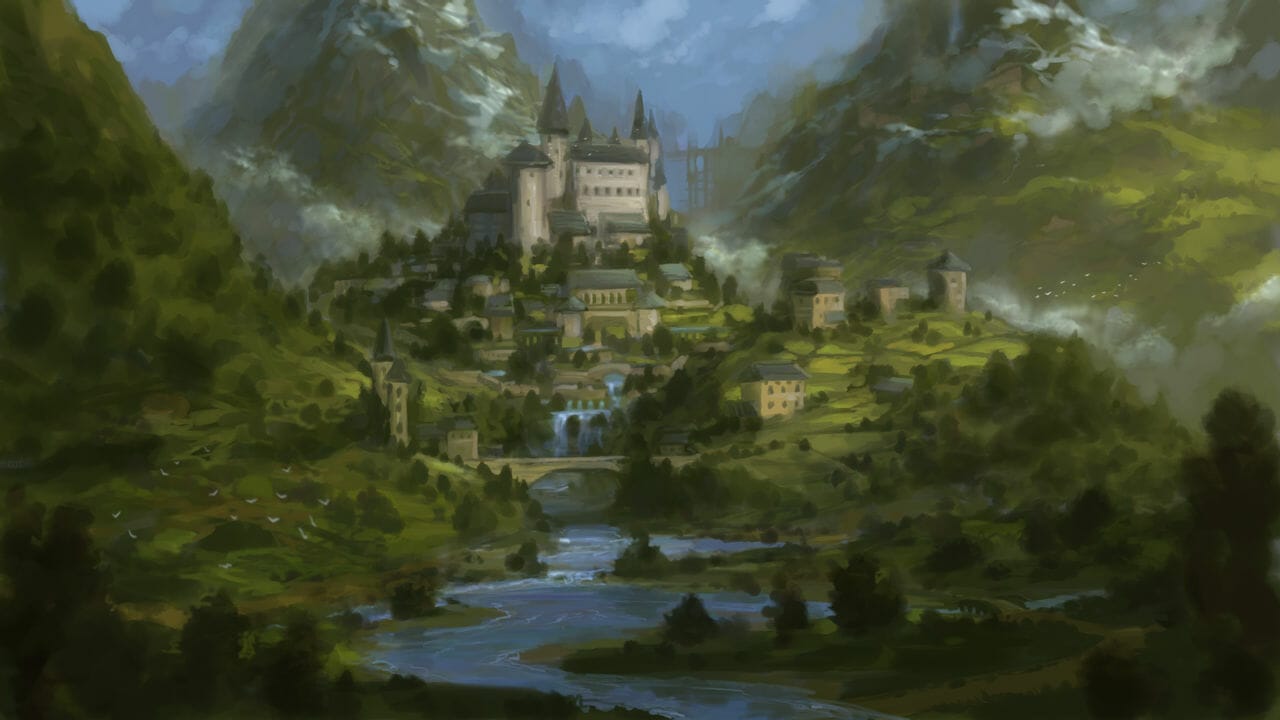 Fantasy Castle sketch by Sketchbook Universe