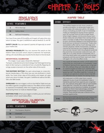 Hellboy RPG layout example