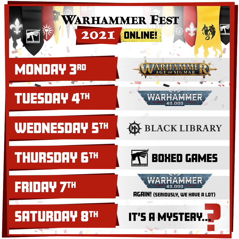 Warhammer Fest calendar