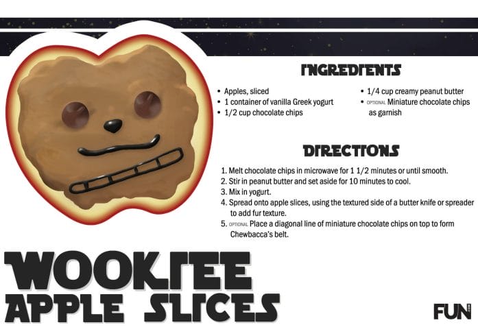 How to make chocolate peanut butter Chewbacca apple slices