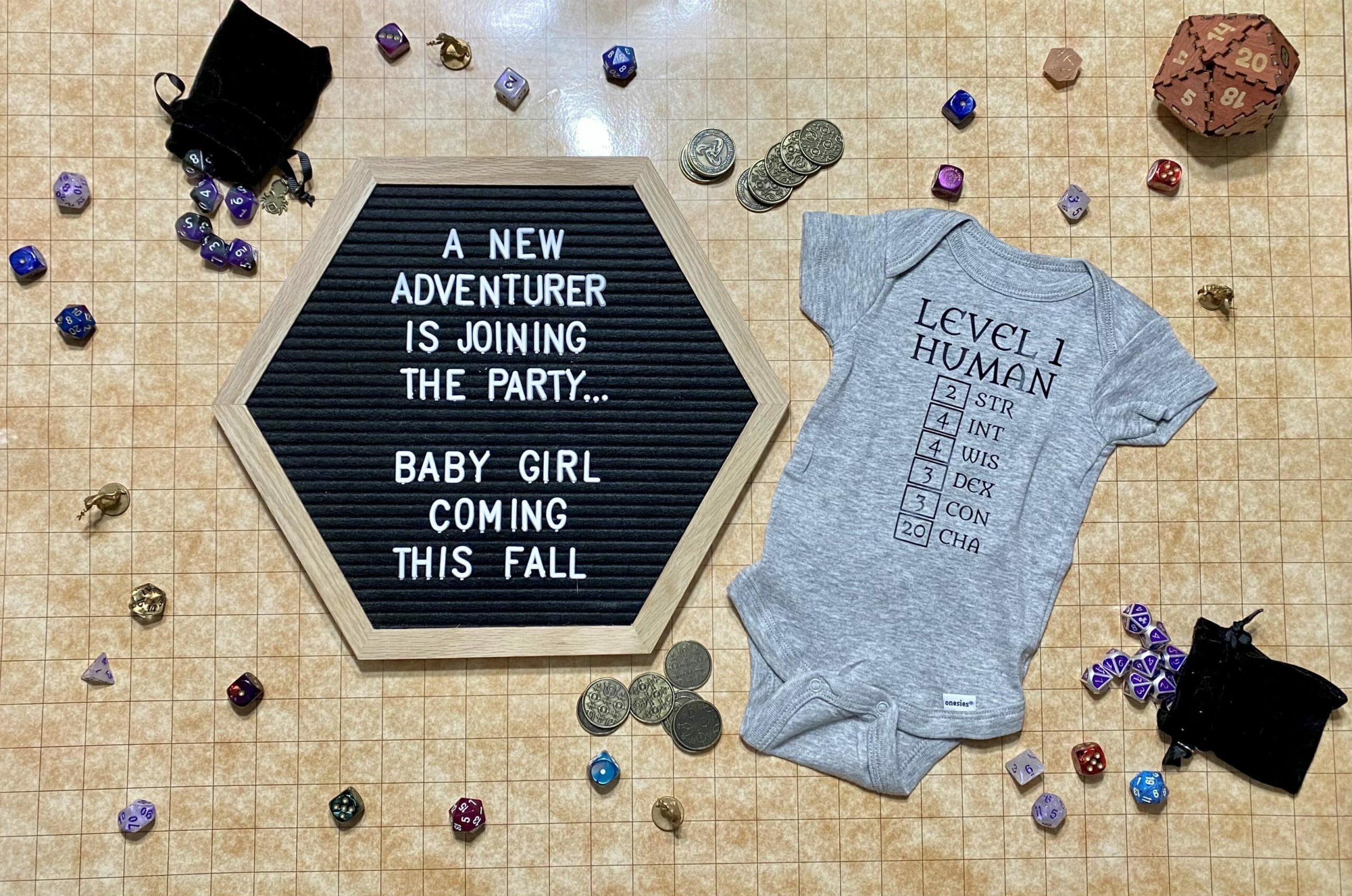 A new adventurer is joining the party... baby girl coming this fall