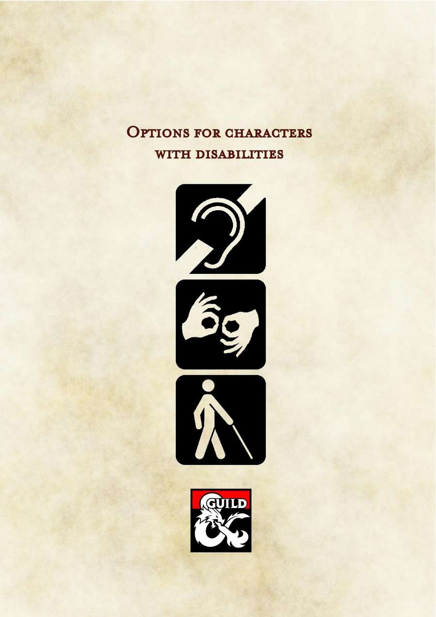 Options for characters with disabilities