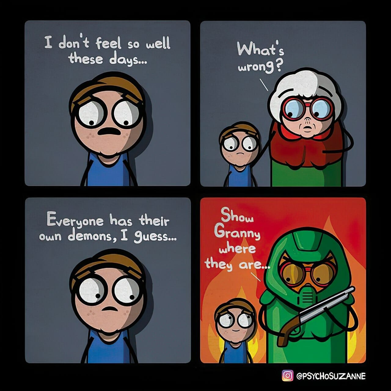 Show granny where they are