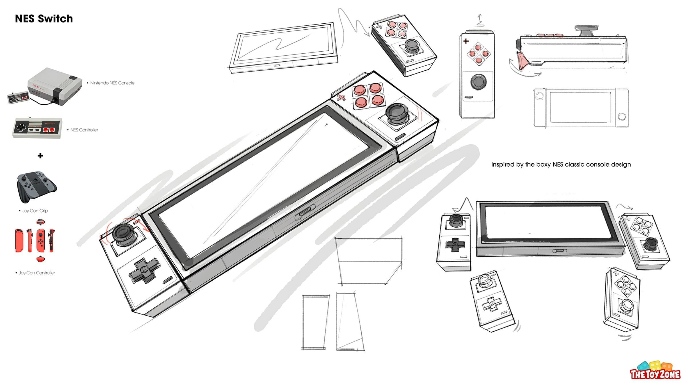 The NES Switch concept art sketch