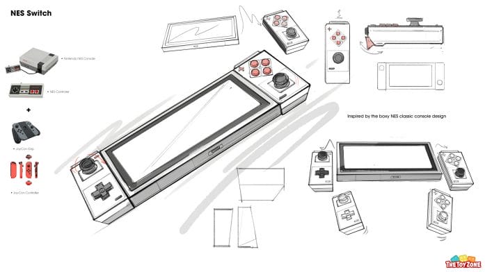 The NES Switch concept art sketch