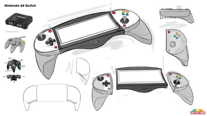The Nintendo 64 Switch concept art sketch
