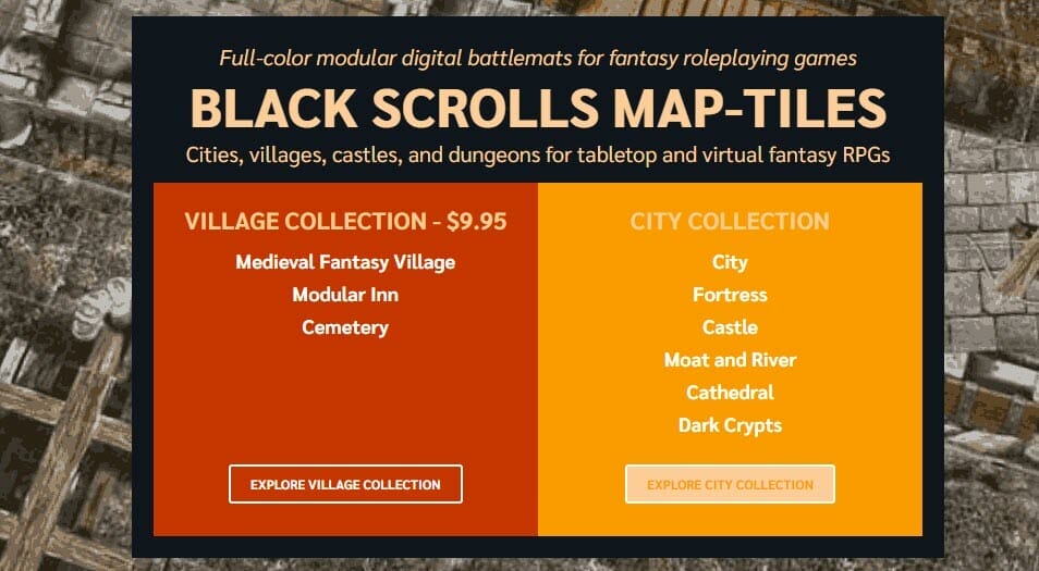 Black Scrolls map-titles