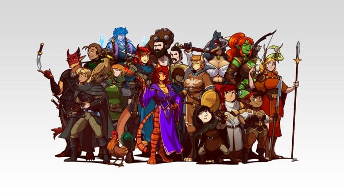 Dungeons and Dragons Character Lineup by Blazbaros