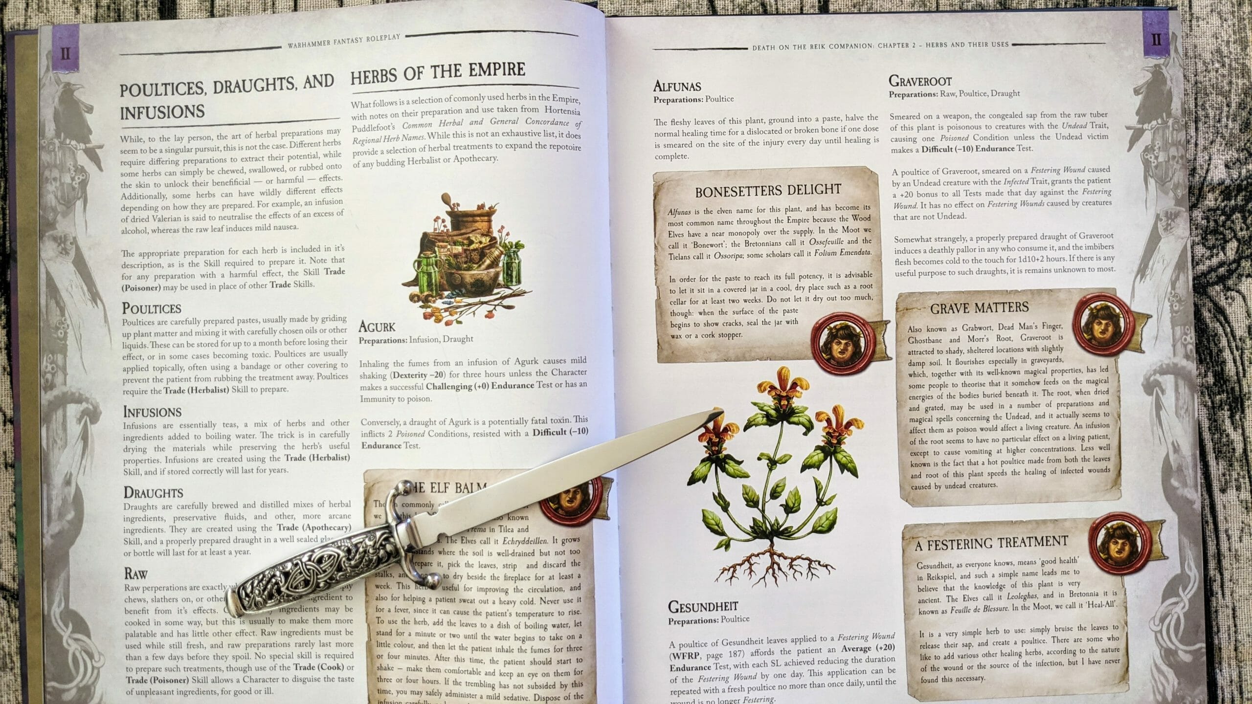 Death on the Reik - Herbs and Their Uses