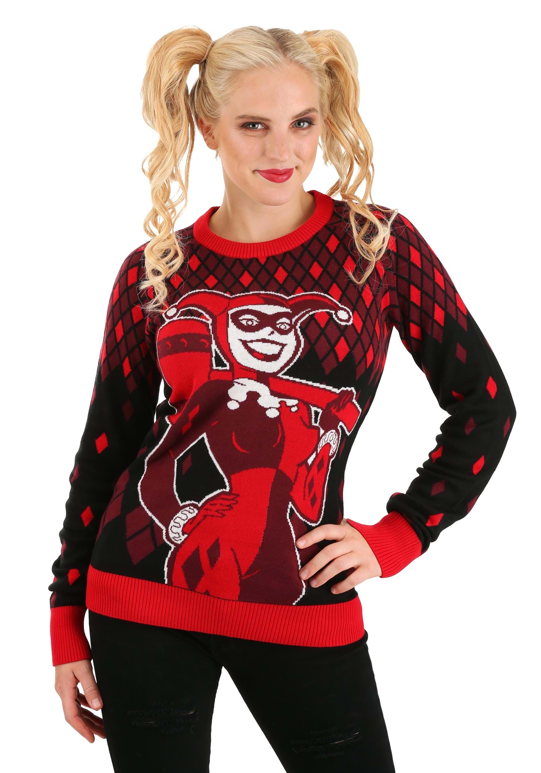 Harley Quinn adult ugly Christmas sweater