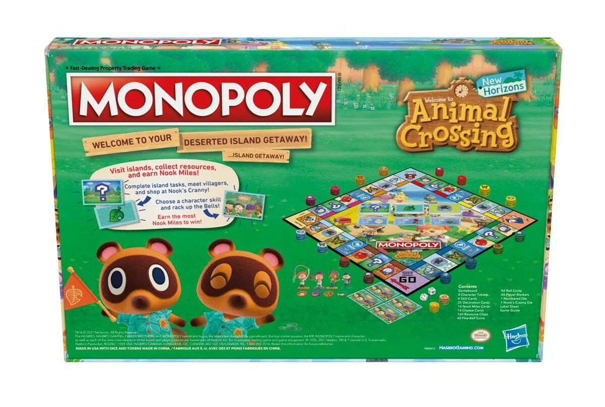 Animal Crossing Monopoly back