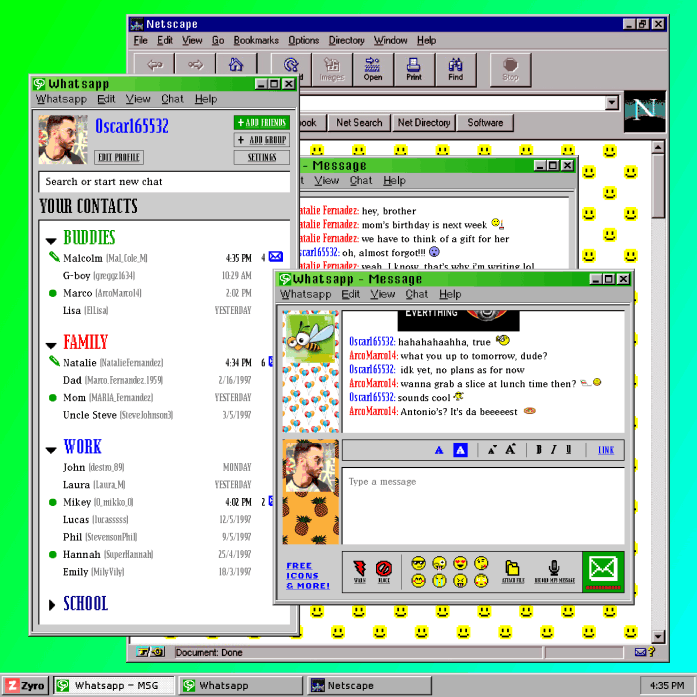 90s WhatsApp