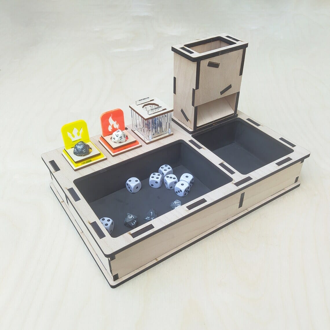 Dice tray and tower