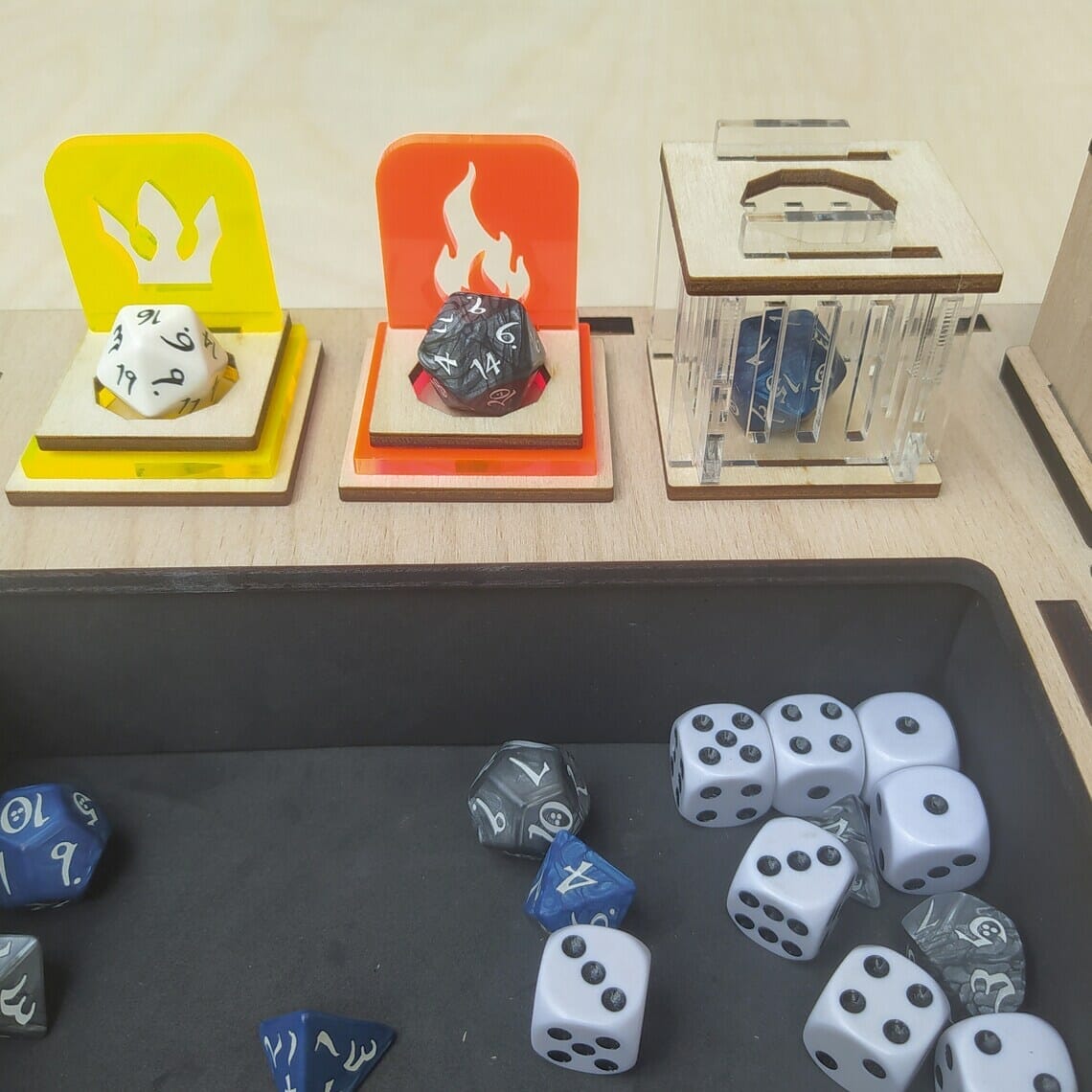 Dice tray and tower